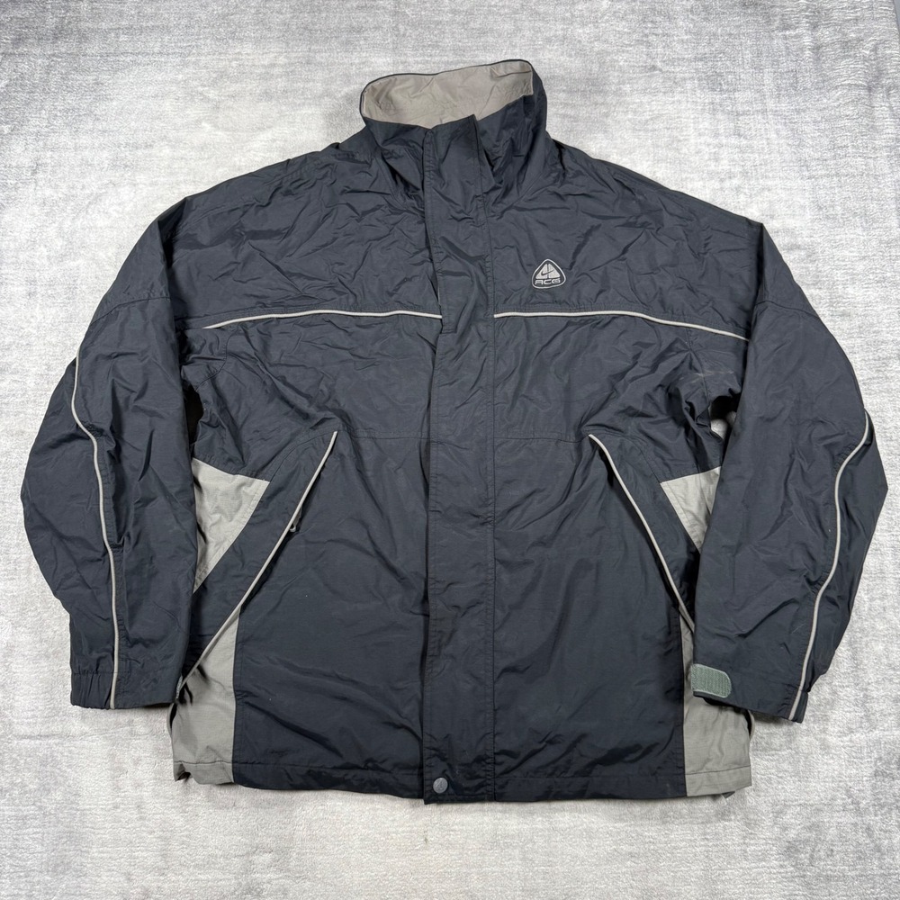 Nike ACG Jacket Mens Large Black Storm Clad Water Resistant Outdoors Techwear